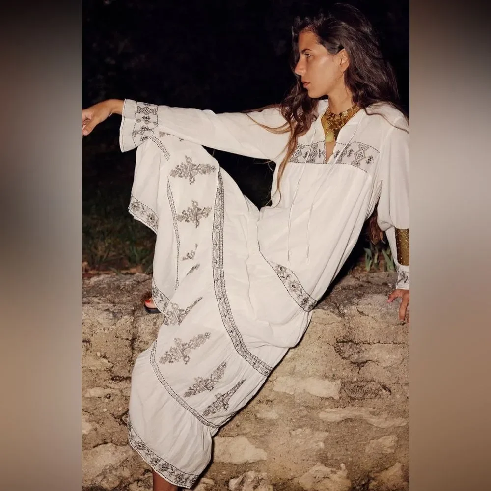 ZARA BOHO VOLUMINOUS EMBROIDERED DRESS_7